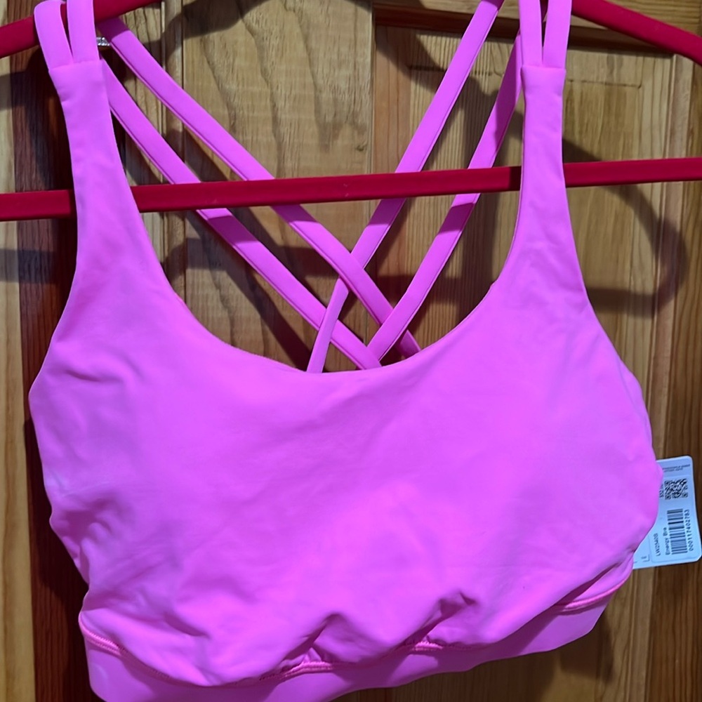 Lululemon energy bra size 10. NWT  HOT PINK